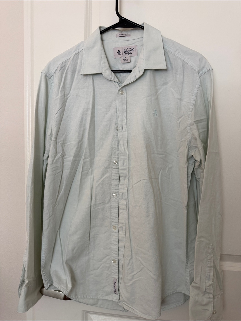 Original Penguin Men's Button-Up Shirt in Pale Mint